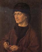 Albrecht Durer Albrech Durer the Elder with Rosary oil painting on canvas
